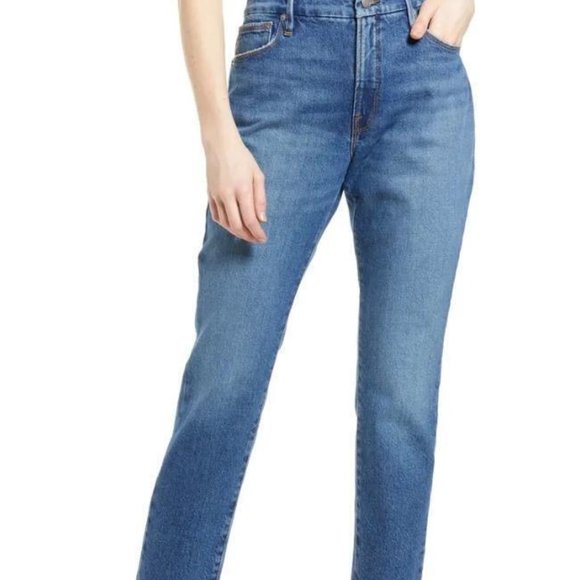 GOOD AMERICAN Classic Straight Leg Jeans